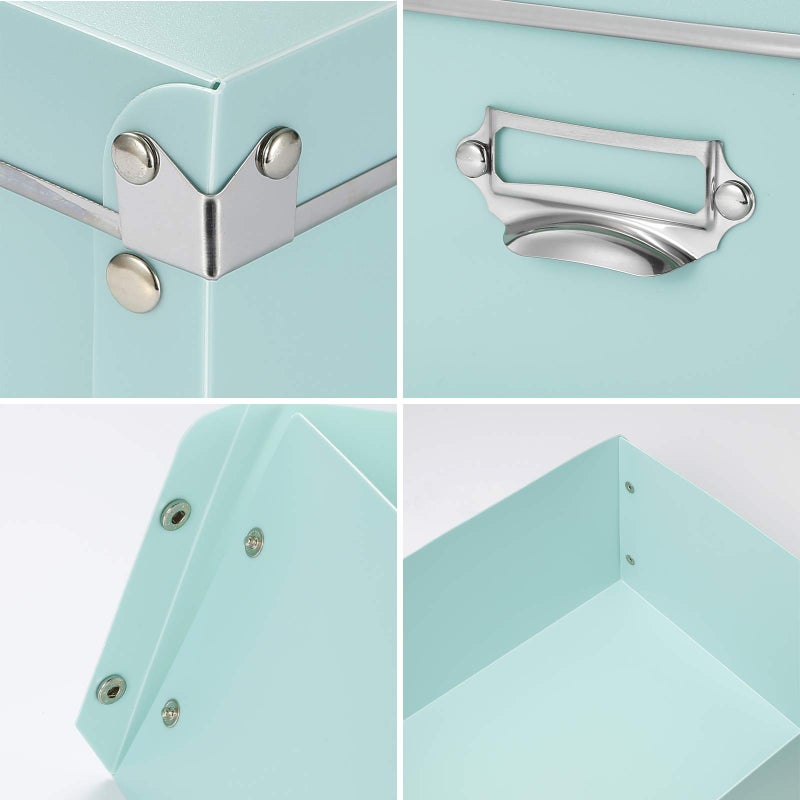 SEEKIND Foldable Storage Box with Lids and Handles Decorative, 3 in 1 Set, Multiple Size Plastic Box for Clothes, Cosmetic, Books â€¦ - Image 4